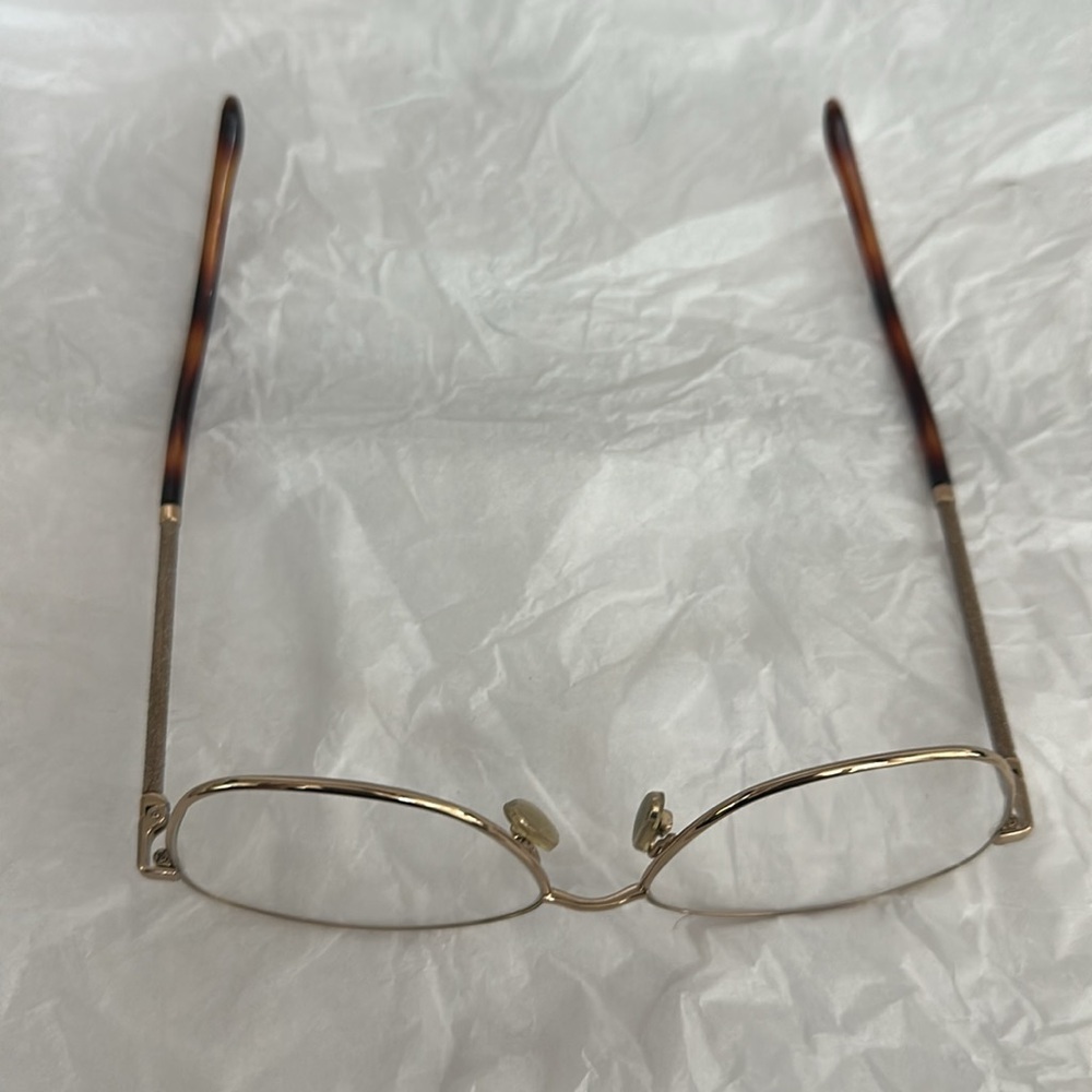 ⭐️SALE⭐️ Jimmy Choo Glasses Frame Gold with Sparkles on side EUC - Picture 7 of 9